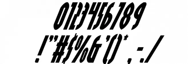 Grendel's Mother Super-Italic Font OTHER CHARS