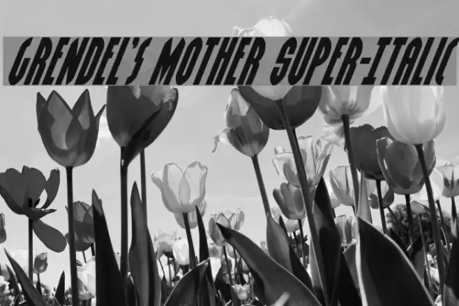Grendel's Mother Super-Italic Font examples