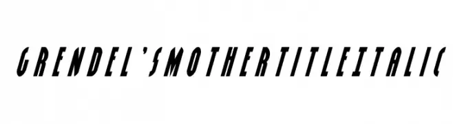 Grendel's Mother Title Italic  font caratteri gratis