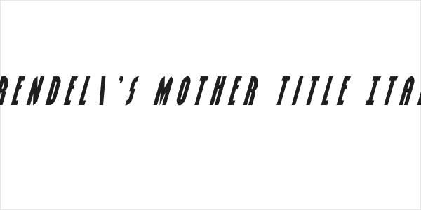 Grendel's Mother Title Italic Logo