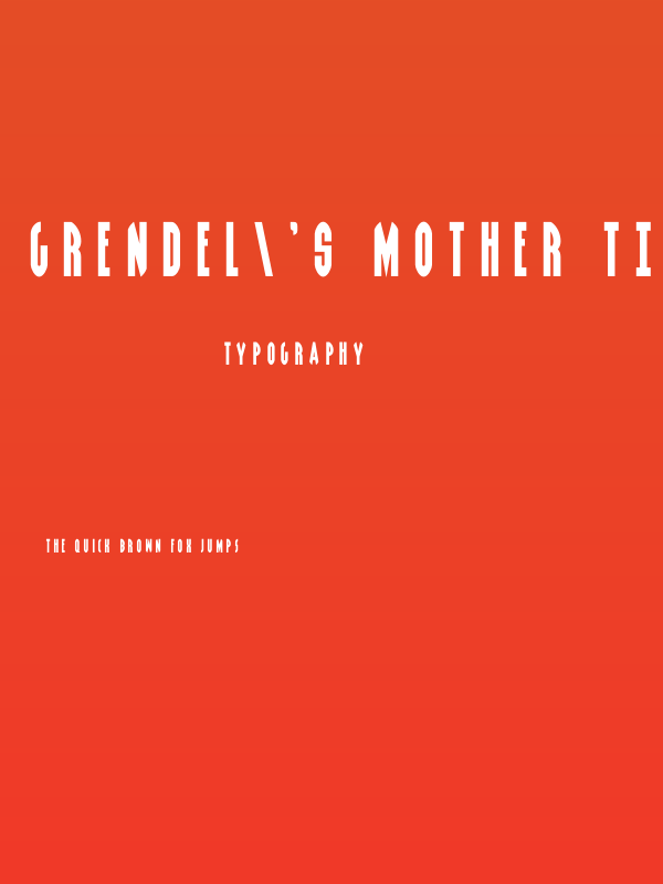 Grendel's Mother Title Poster