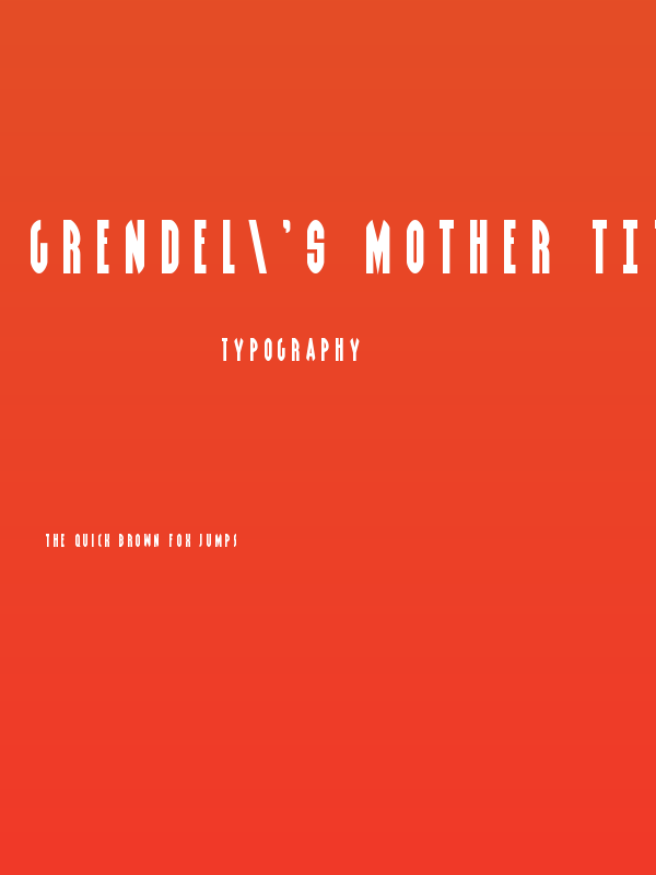 Grendel's Mother Title Poster