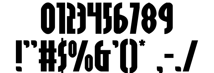 Grendel's Mother Xtra-Expanded Font OTHER CHARS