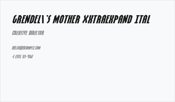 Grendel's Mother XxtraExpand Ital Business Card