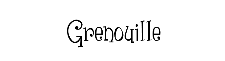 Grenouille  フリーフォントのダウンロード
