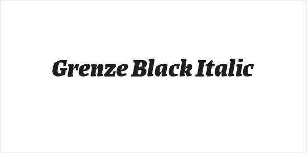 Grenze Black Italic Logo