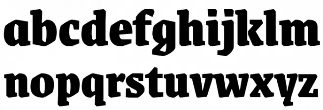 Grenze Black Schriftart Kleinbuchstaben