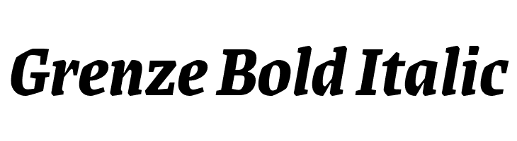 Grenze Bold Italic  Скачать бесплатные шрифты