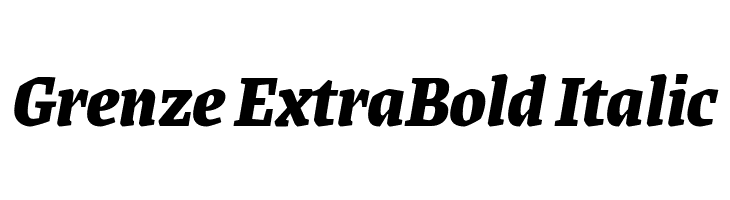Grenze ExtraBold Italic  नि: शुल्क फ़ॉन्ट्स डाउनलोड