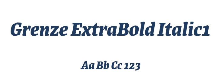 Grenze ExtraBold Italic1