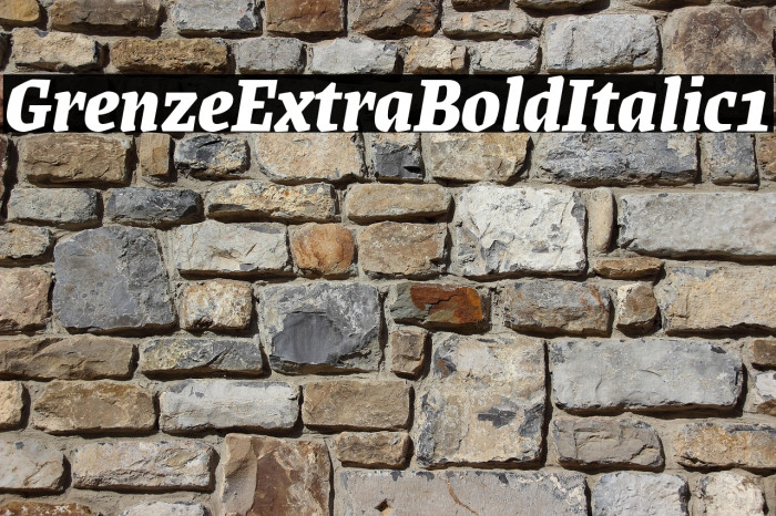 Grenze ExtraBold Italic1 Example 2