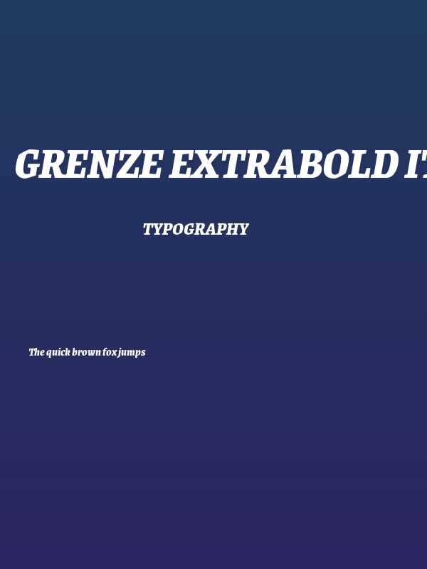 Grenze ExtraBold Italic1 Poster