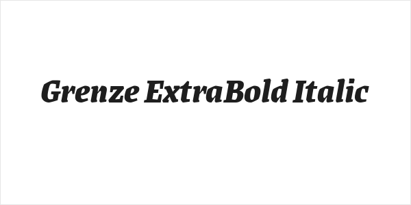 Grenze ExtraBold Italic Logo