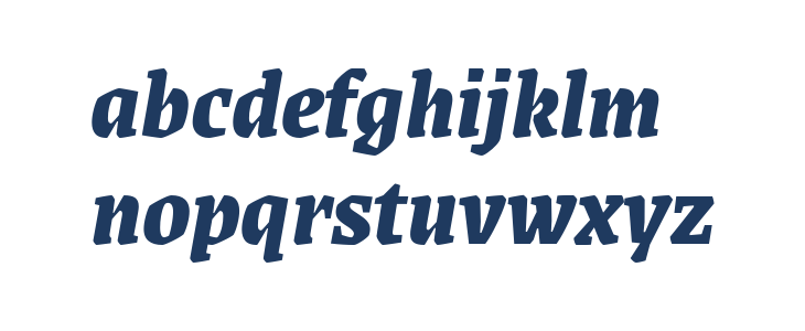 Grenze ExtraBold Italic Lowercase