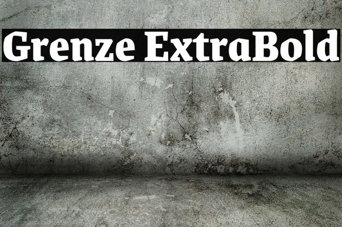 Grenze ExtraBold Font examples