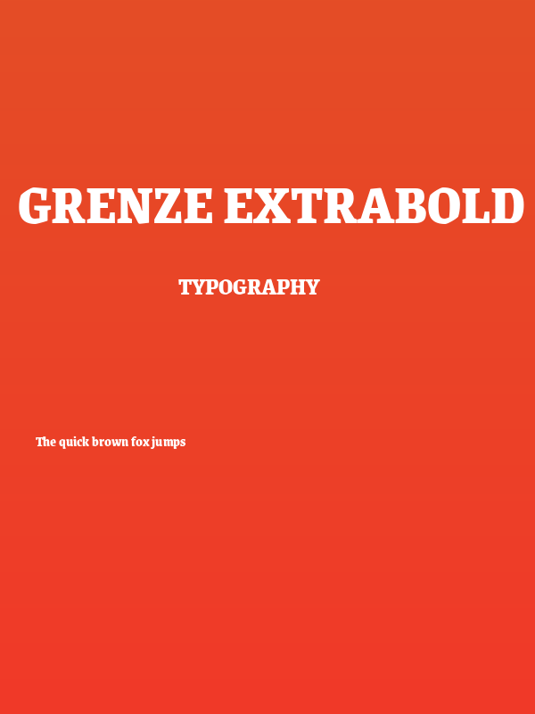 Grenze ExtraBold Poster