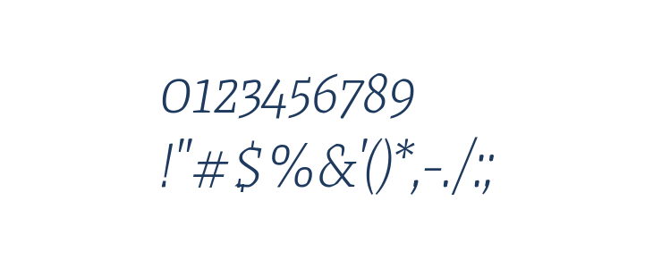 Grenze ExtraLight Italic Other Characters