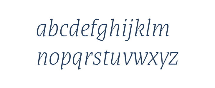 Grenze ExtraLight Italic Lowercase