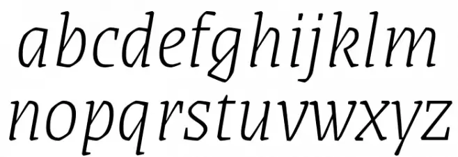 Grenze ExtraLight Italic Schriftart Kleinbuchstaben