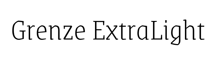 Grenze ExtraLight  Скачать бесплатные шрифты