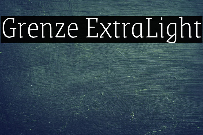 Grenze ExtraLight Font examples