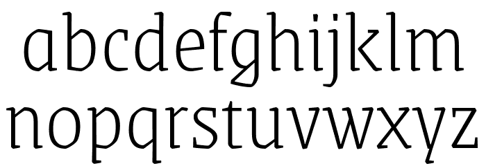 Grenze ExtraLight Font LOWERCASE