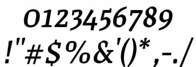 Grenze Italic Font OTHER CHARS