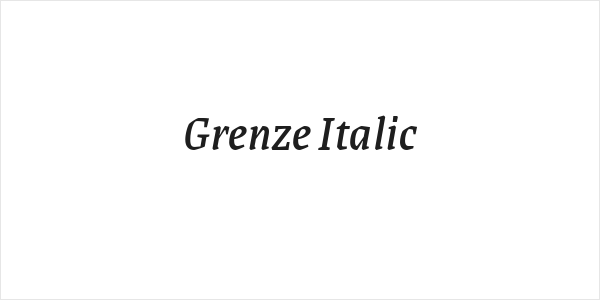 Grenze Italic Logo