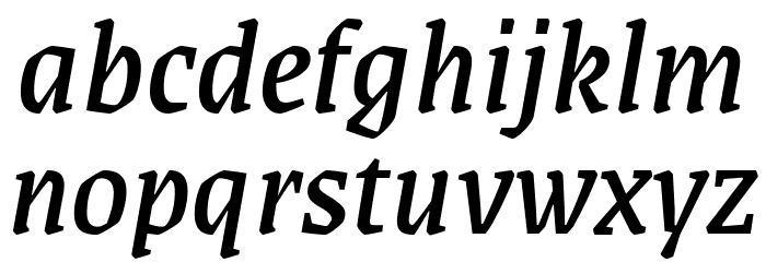 Grenze Italic Font LOWERCASE