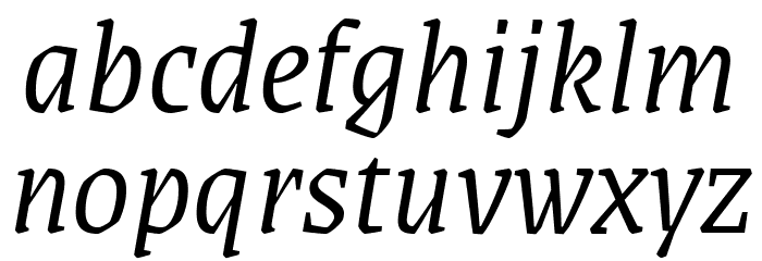Grenze Light Italic Font LOWERCASE