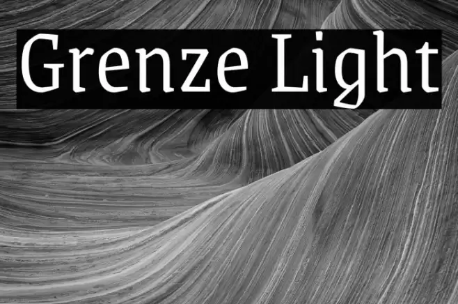 Grenze Light Font examples