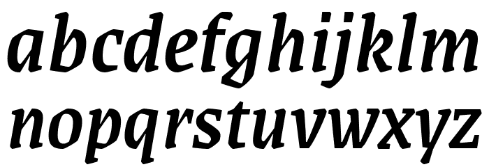 Grenze Medium Italic Font LOWERCASE