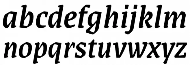 Grenze Medium Italic फ़ॉन्ट लोअरकेस