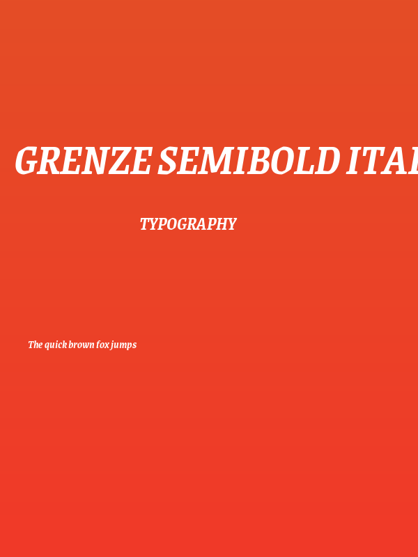 Grenze SemiBold Italic Poster