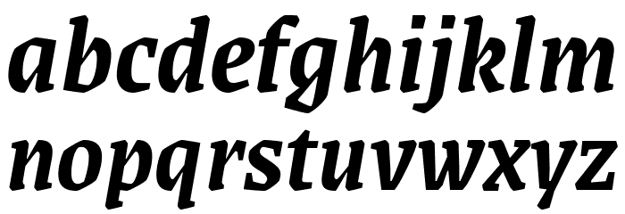 Grenze SemiBold Italic Font LOWERCASE