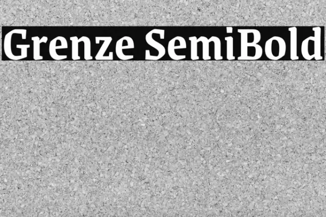Grenze SemiBold Font examples