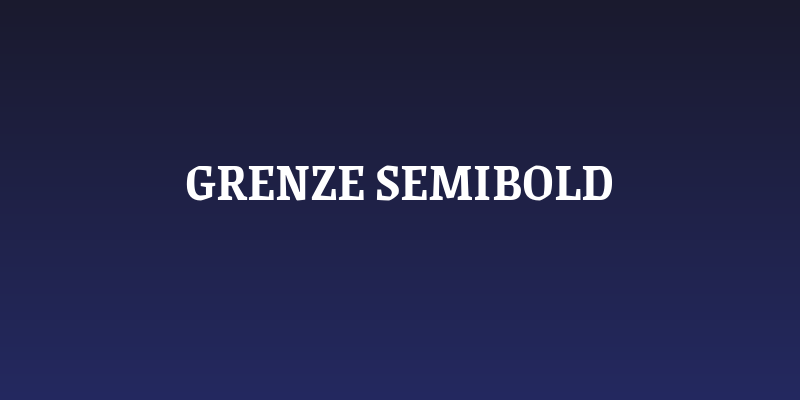 Grenze SemiBold Social Header
