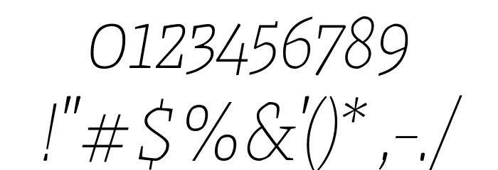 Grenze Thin Italic Font OTHER CHARS