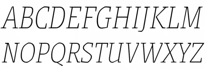 Grenze Thin Italic 字体 大写