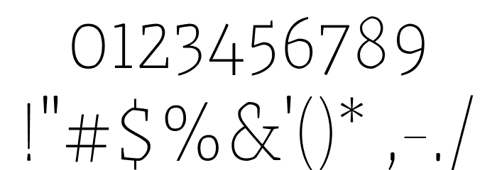 Grenze Thin Font OTHER CHARS