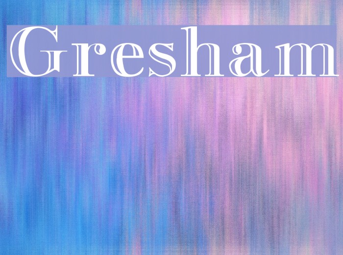 Gresham Font examples