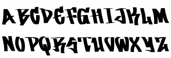 Gress Down Шрифта ВЕРХНИЙ