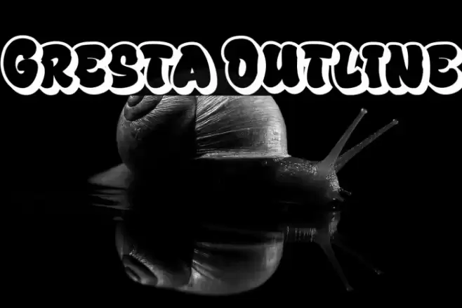 Gresta Outline Font examples