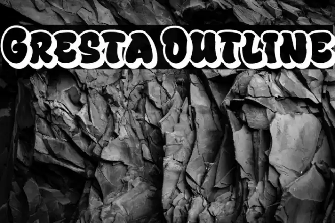 Gresta Outline Font examples