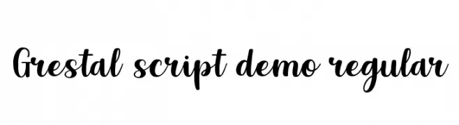 Grestal Script DEMO Regular  les polices de caractères gratuit tlcharger