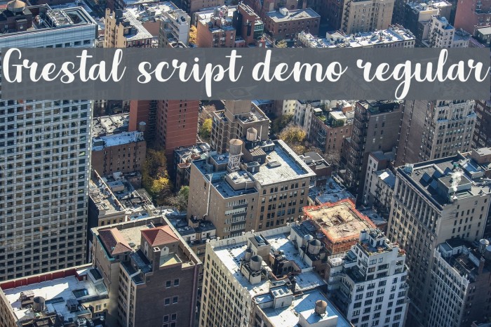 Grestal Script DEMO Regular Font examples