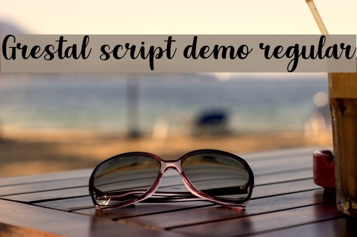 Grestal Script DEMO Regular Font examples