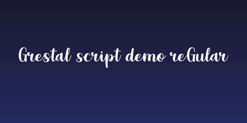 Grestal Script DEMO Regular Social Header