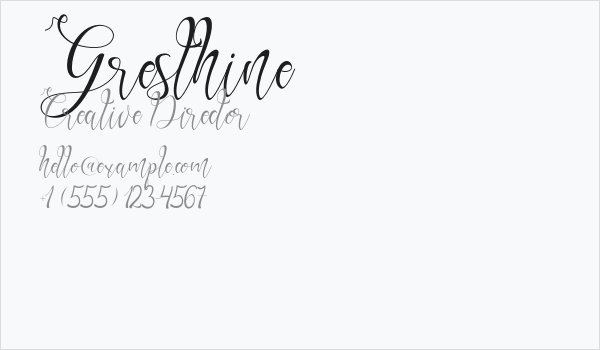 Gresthine Business Card