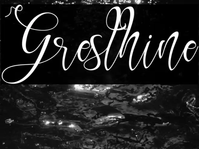 Gresthine Font examples